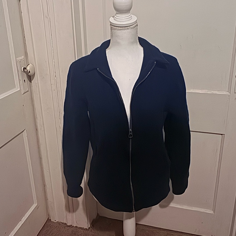 Merino Wool J. Crew zip up Sweater|โ navy/ midnight blue| medium - Picture 5 of 5